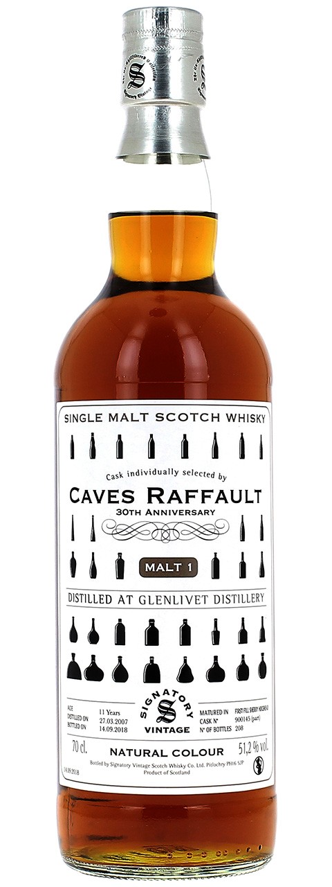 Cask individually selected by Caves Raffault 30TH ANNIVERSARY Malt 1 51,2% vol
