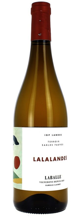 Domaine De Laballe Lalalandes Blanc sec 2020. Composé de 2 cépages qui sont le gros manseng et le chardonnay. Un vin blanc aux notes de fruits exotique et d'agrumes