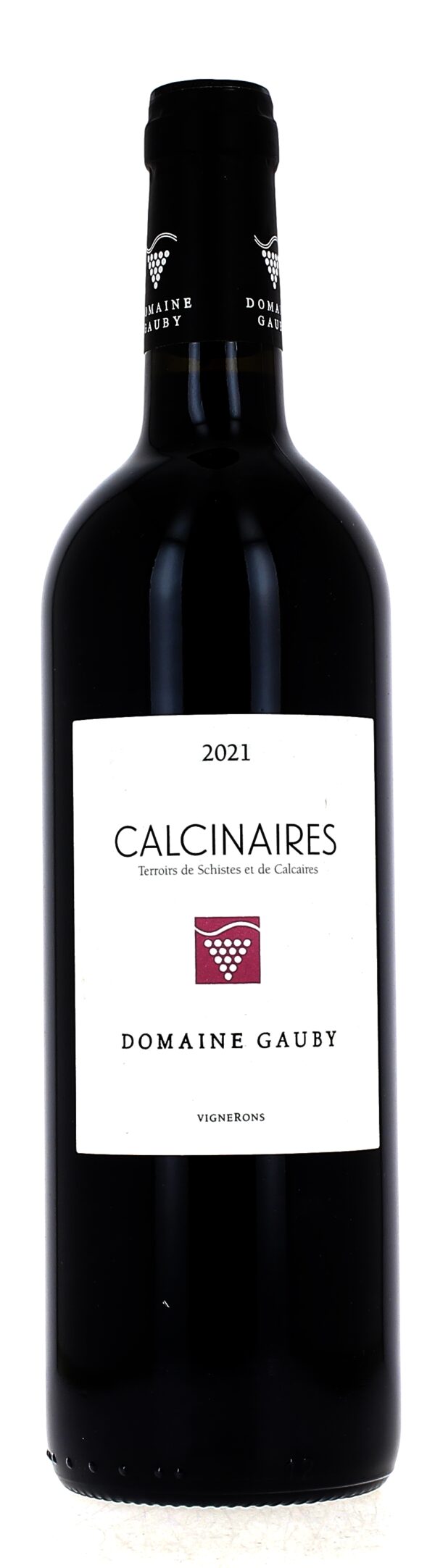 Domaine Gauby Calcinaires rouge 2021 de la région Roussillon aux arômes de fruits noirs et d'épices douces. Assemblages de 4 cépages syrah, mourvèdre, grenache, carignan